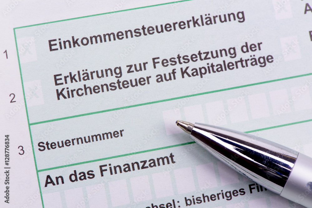 Obraz premium Steuererklärung für Finanzamt
