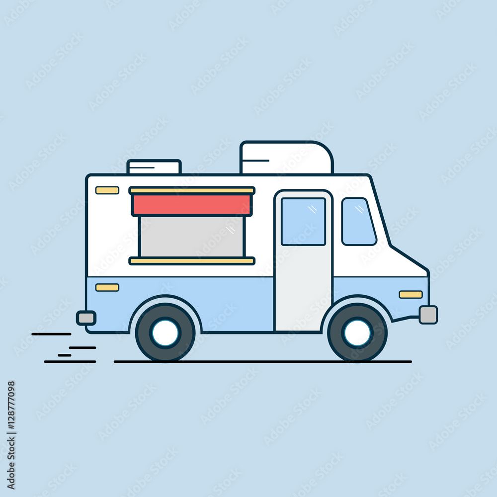 Food car concept, vector illustration Food car concept, vector illustration