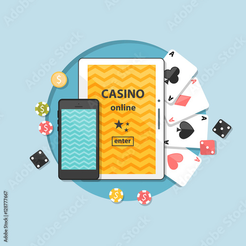 online casino flat icon