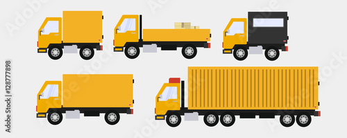 Truck Cargo for distribution shipping, vector illustration