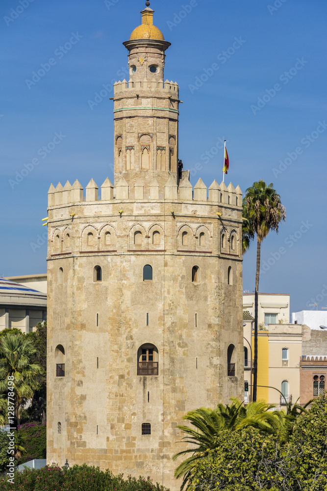 Torre del Oro or Gold Tower in Sevilla, Spain