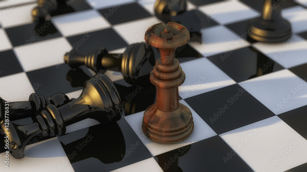Chess pieces and board Chess pieces and board