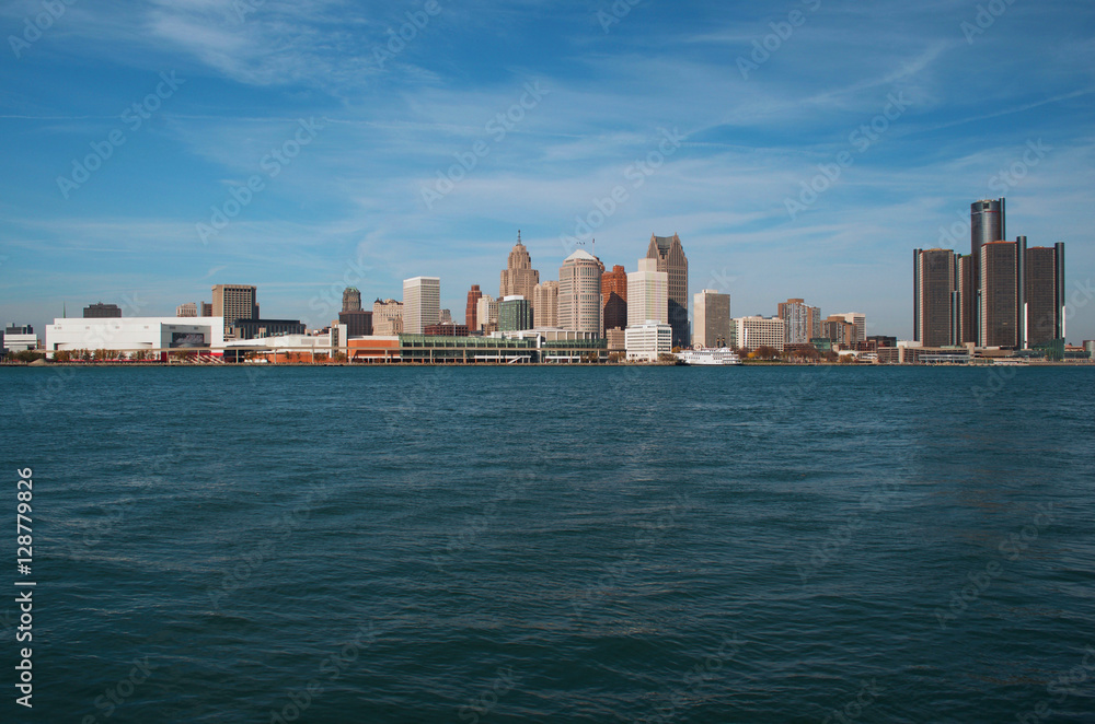 City of Detroit Skyline Shot From Canada, November 2016 City of Detroit Skyline Shot From Canada, November 2016