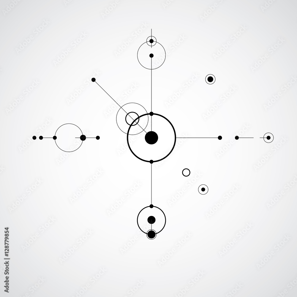 Vector abstract monochrome background created in Bauhaus retro s Vector abstract monochrome background created in Bauhaus retro s
