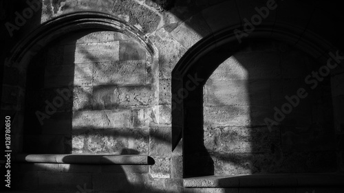 Photography castle windows in stone