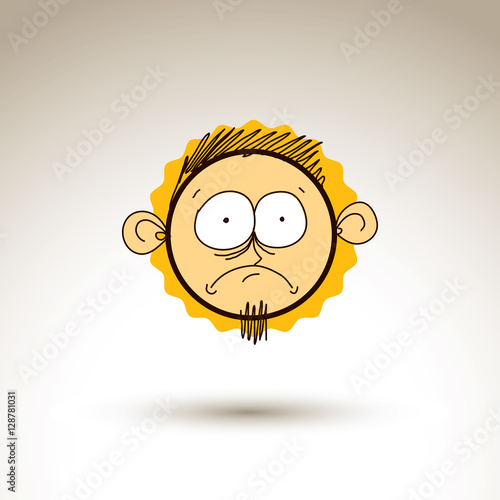 Vector hand drawn cartoon m...