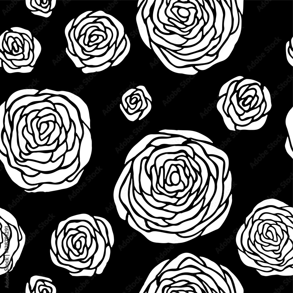 abstract seamless pattern with rose ornament.arabic or orient pa