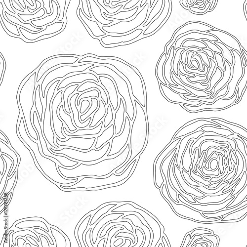 abstract seamless pattern with rose ornament.arabic or orient pa