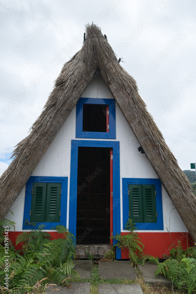 Traditional House in Madeira Island, Santana, Portugal