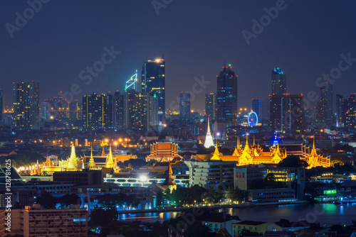 Buildings landmark of Bangkok and Pranakorn district  This area
