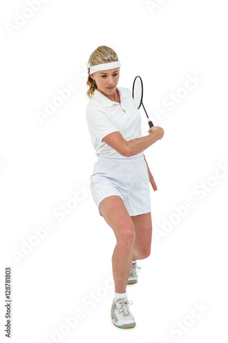 Badminton player playing badminton  © WavebreakmediaMicro