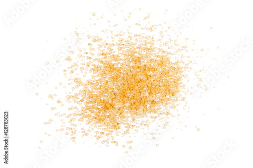 Quadro su tela pile brown sugar isolated on white background, sugarcane