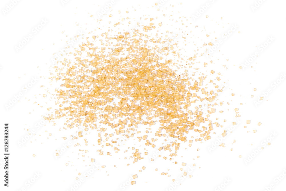 pile brown sugar isolated on white background, sugarcane pile brown sugar isolated on white background, sugarcane
