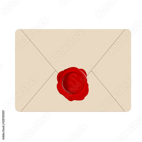 Brief mit Siegel und Paragraphenzeichen (Gesetz)