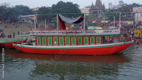 Ganges River in Varanasi, India photo