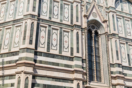 One of the walls of the Baptistery in Piazza Del Duomo in Florence