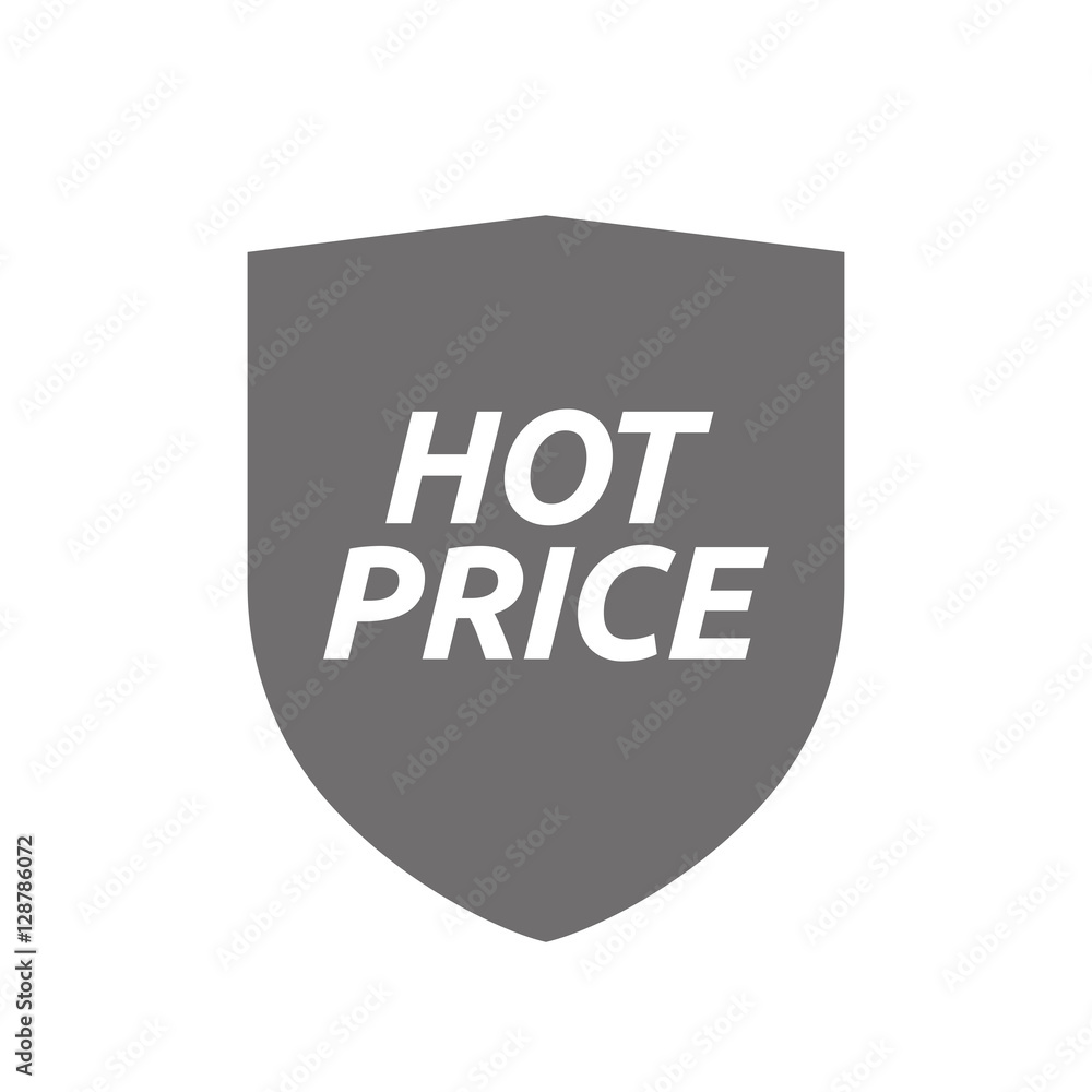 Isolated shield with the text HOT PRICE Isolated shield with the text HOT PRICE