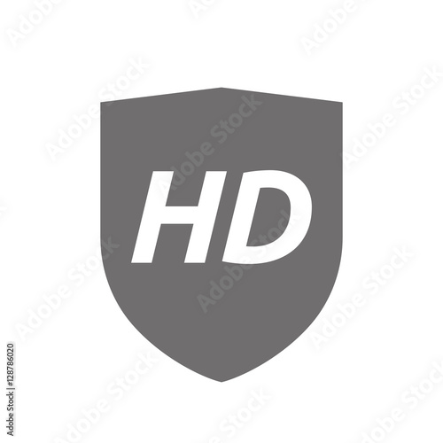 Isolated shield with    the text HD