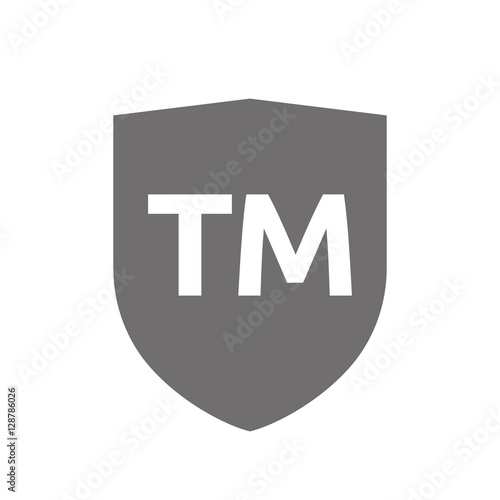 Isolated shield with    the text TM