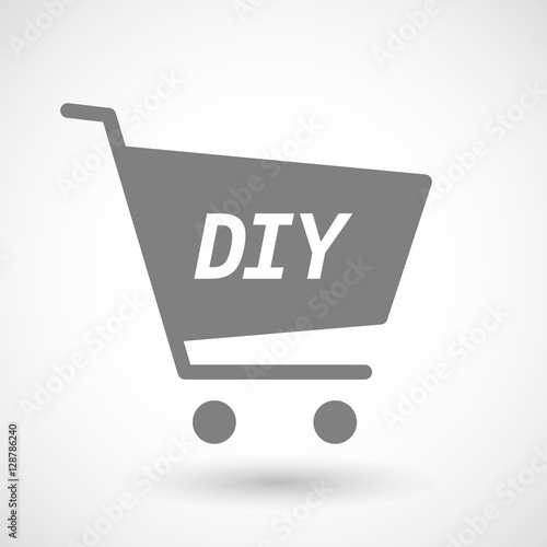 Isolated cart with    the text DIY