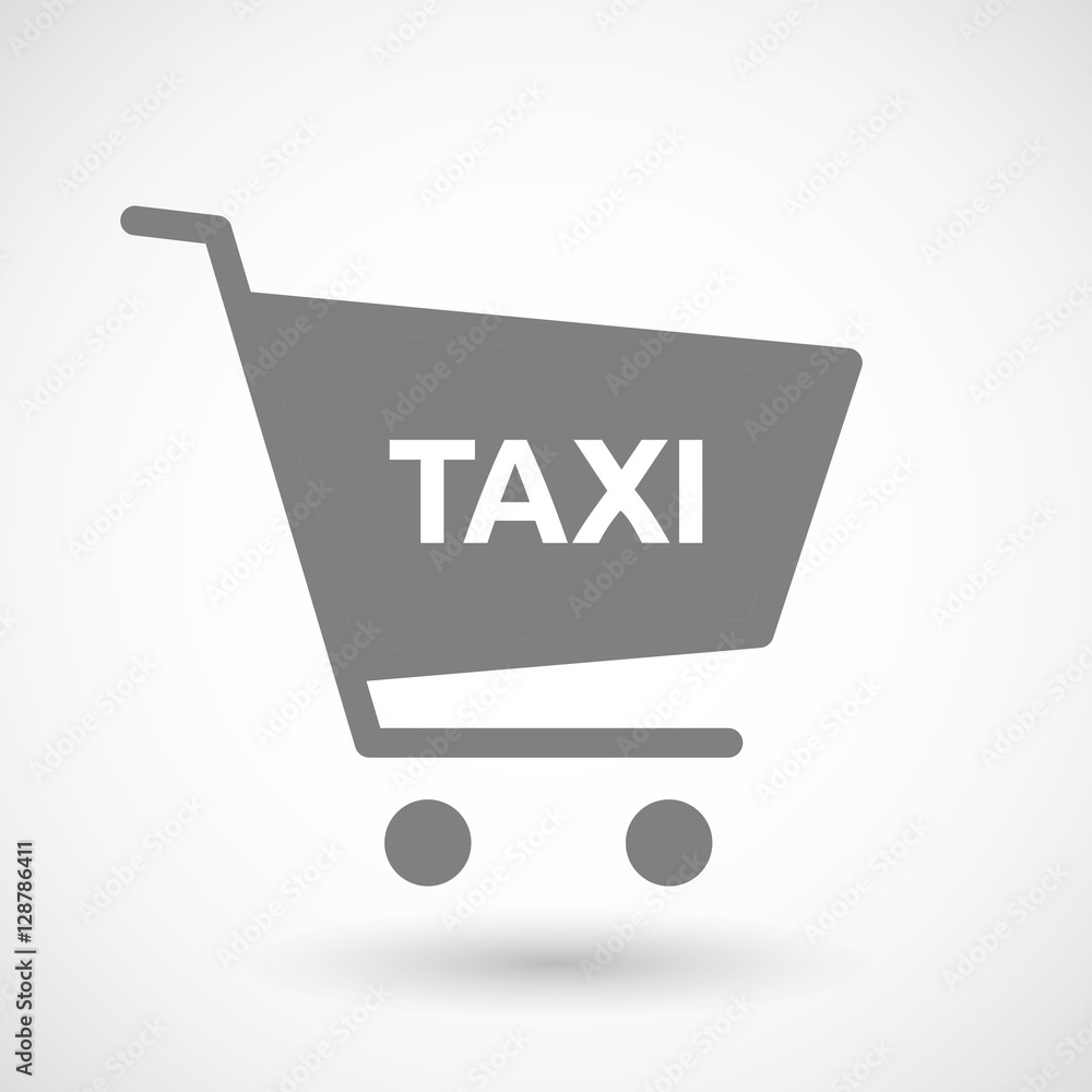 Isolated cart with the text TAXI Isolated cart with the text TAXI