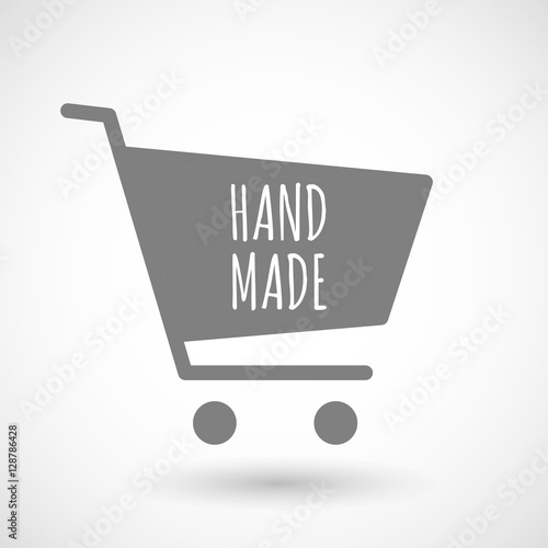 Isolated cart with    the text HAND MADE