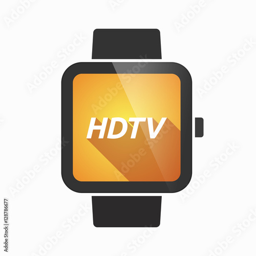 Isolated smart watch with    the text HDTV