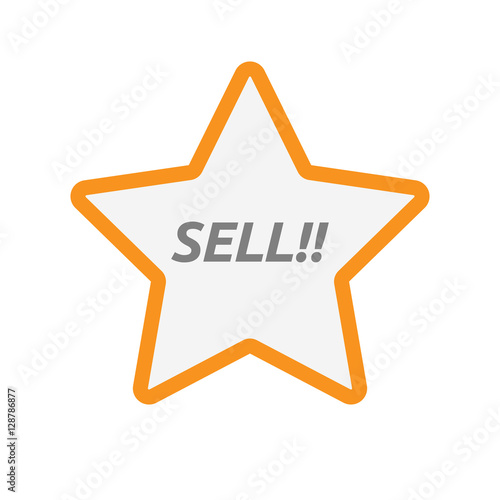 Isolated star icon with the text SELL!!