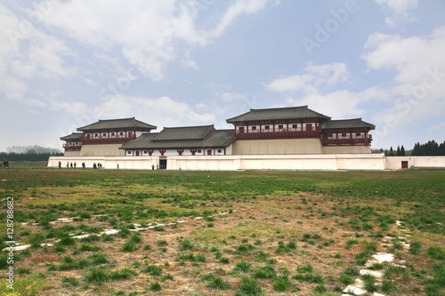 Canvas Print The Han Yang Ling Mausoleum is the burial place of Emperor Jing, the fourth emp