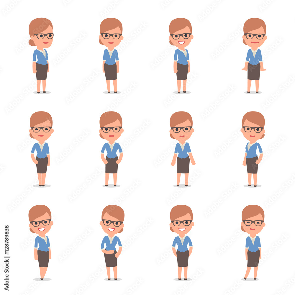 Teacher Girl Character making Presentation for using in Design Teacher Girl Character making Presentation for using in Design