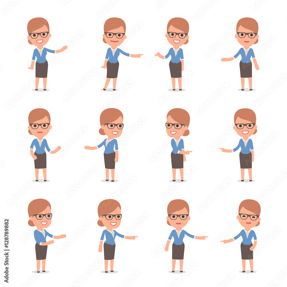 Teacher Girl Character making Presentation for using in Design Teacher Girl Character making Presentation for using in Design