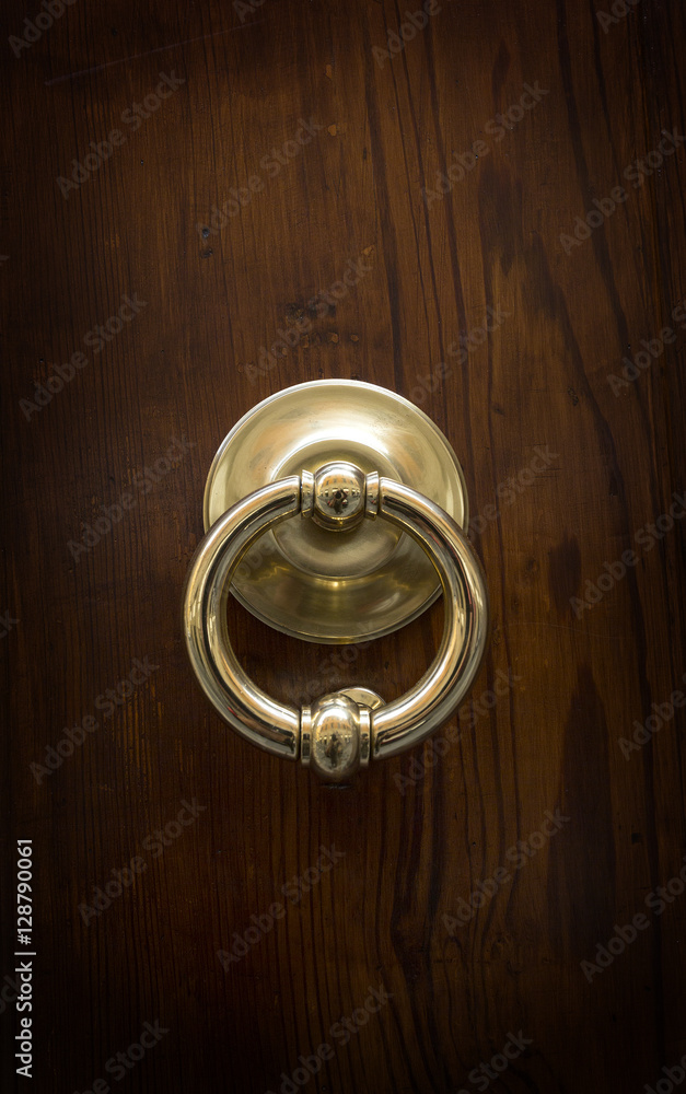 Old metal door handle knocker Old metal door handle knocker