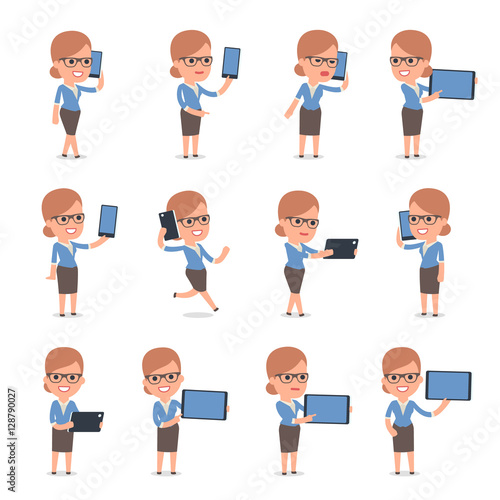 Wallpaper Mural Teacher Girl Character making Presentation for using in Design Torontodigital.ca