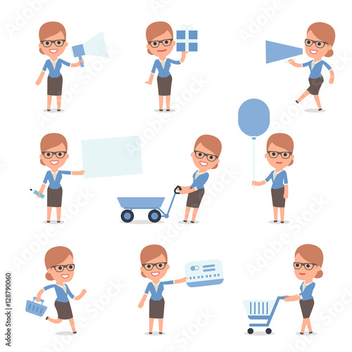 Wallpaper Mural Teacher Girl Character making Presentation for using in Design Torontodigital.ca