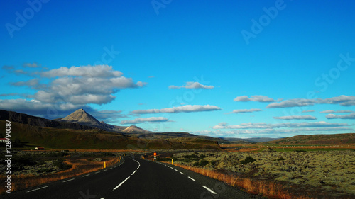 Icelandic road and vista