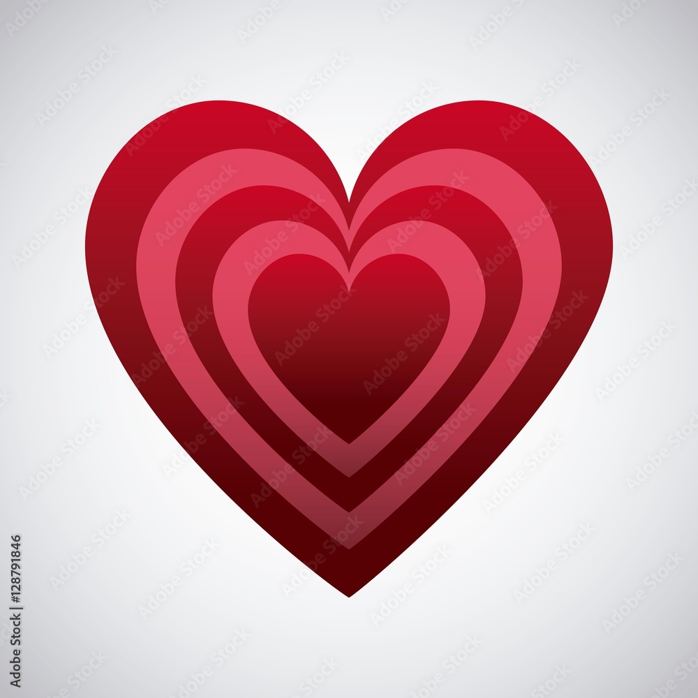 red heart shape over white background. love card design. vector illustration red heart shape over white background. love card design. vector illustration
