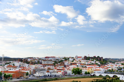 Silves city with medieval cathedral and castle, Algarve, Portugal