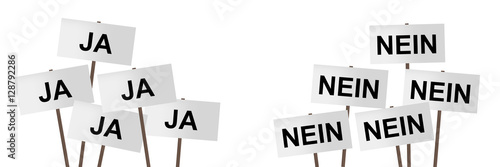 Schilder JA und NEIN