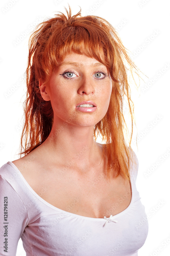 sexy redhead woman Stock Photo | Adobe Stock