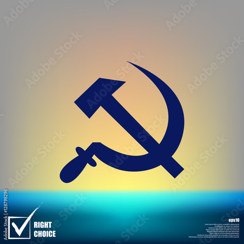 Hammer and sickle vector illustration
