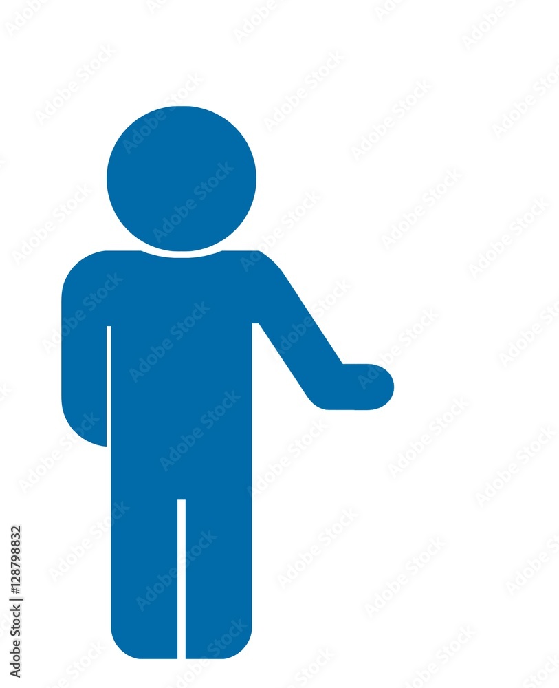 Homme bleu qui tend la main Homme bleu qui tend la main