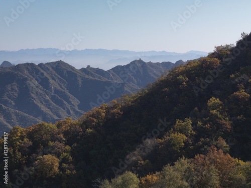 High angle view of a mountain range in China