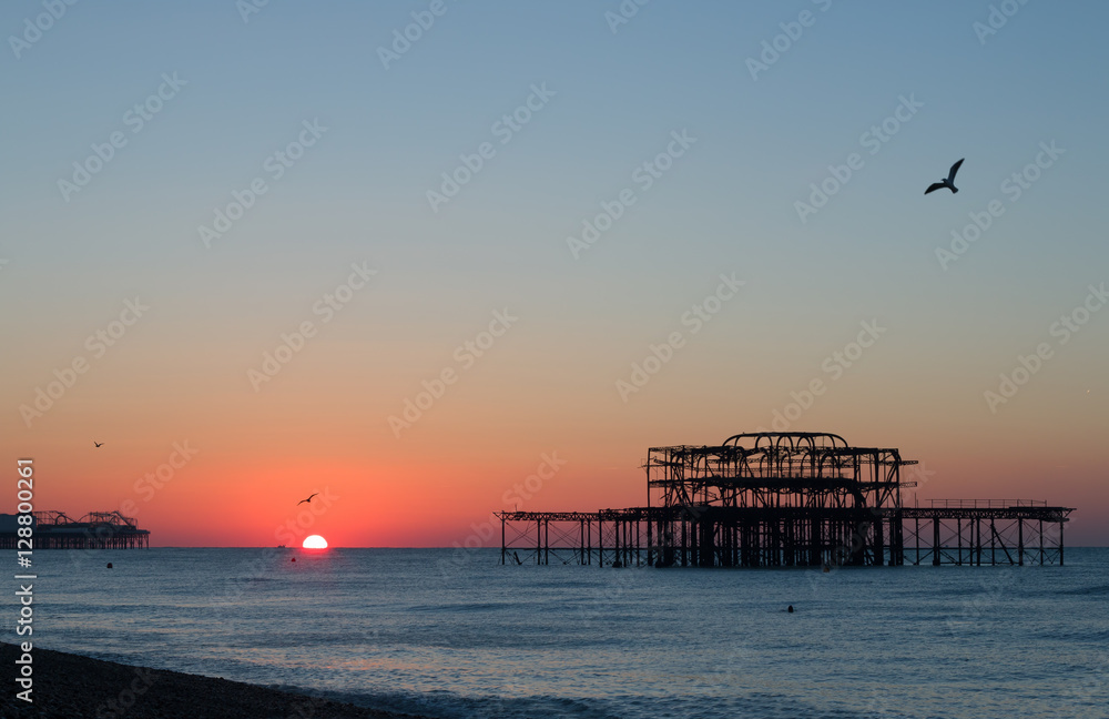 Brighton Piers Sunrise