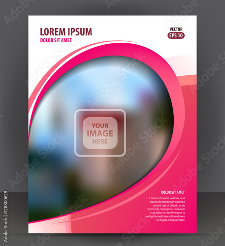 Magazine, flyer, brochure, beauty cover layout violet design template, vector Illustration