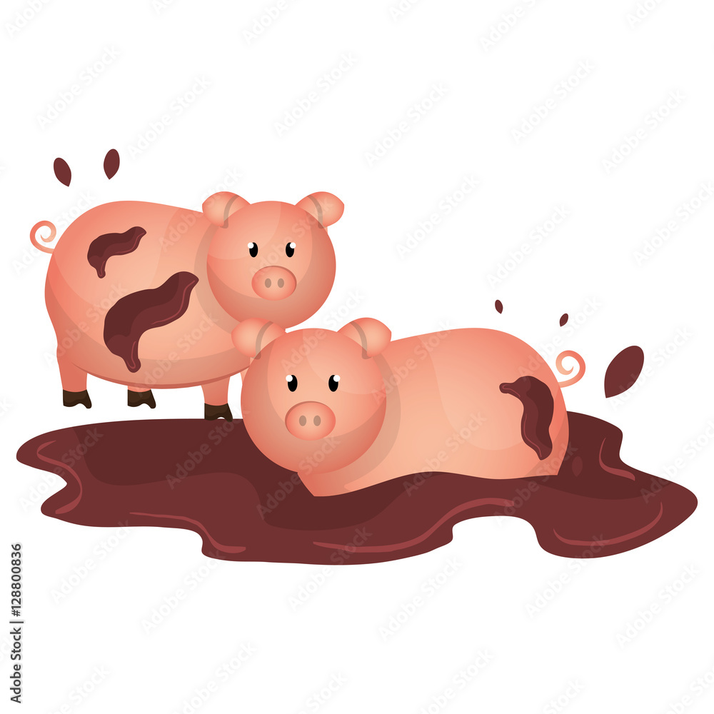 animal farm in the field vector illustration design animal farm in the field vector illustration design