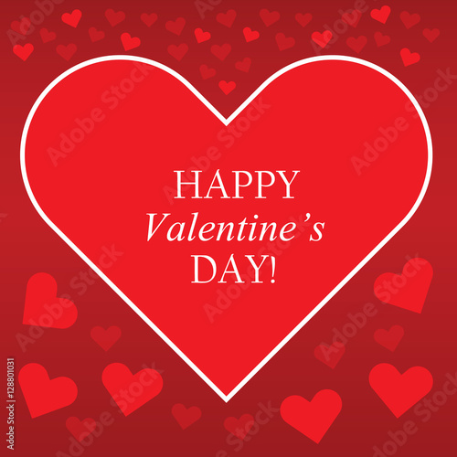 Valentines background with red heart