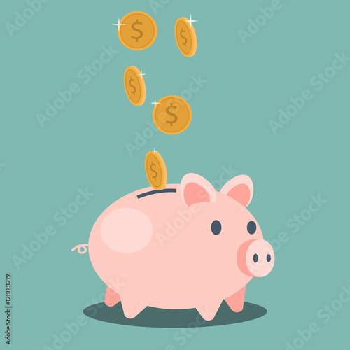 Fototapeta Saving money - vector illustration
