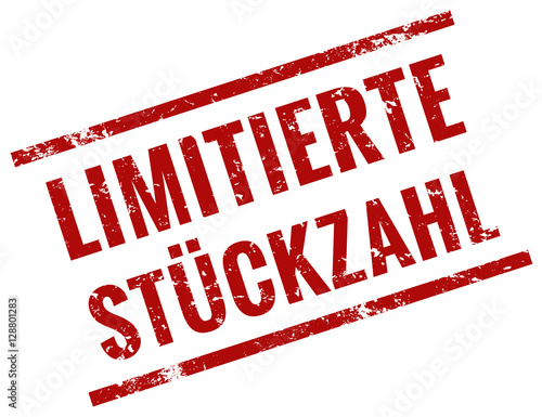 Limitierte Stückzahl Stempel rot