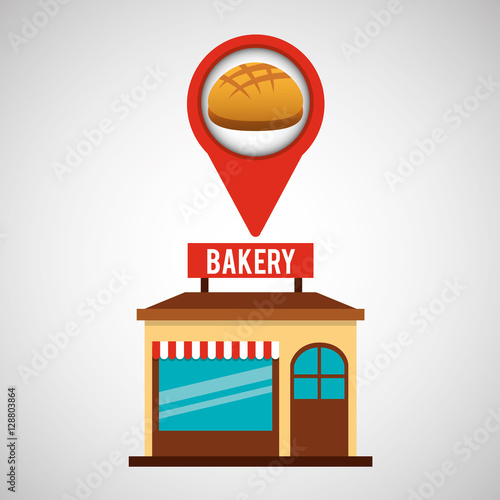 bakery store fresh bread vector illustration eps 10