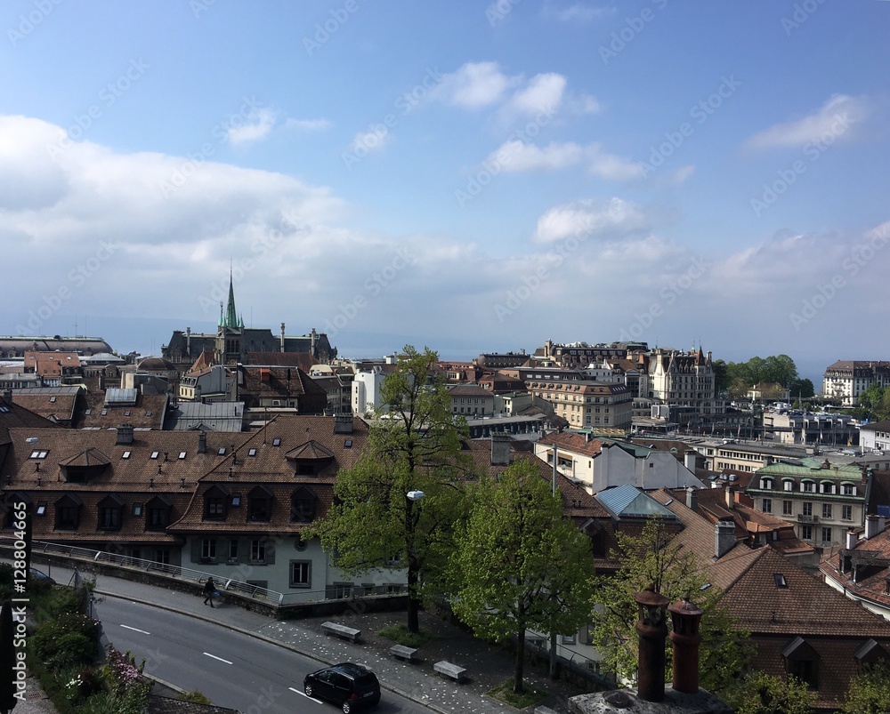 Naklejka premium Lausanne view 
